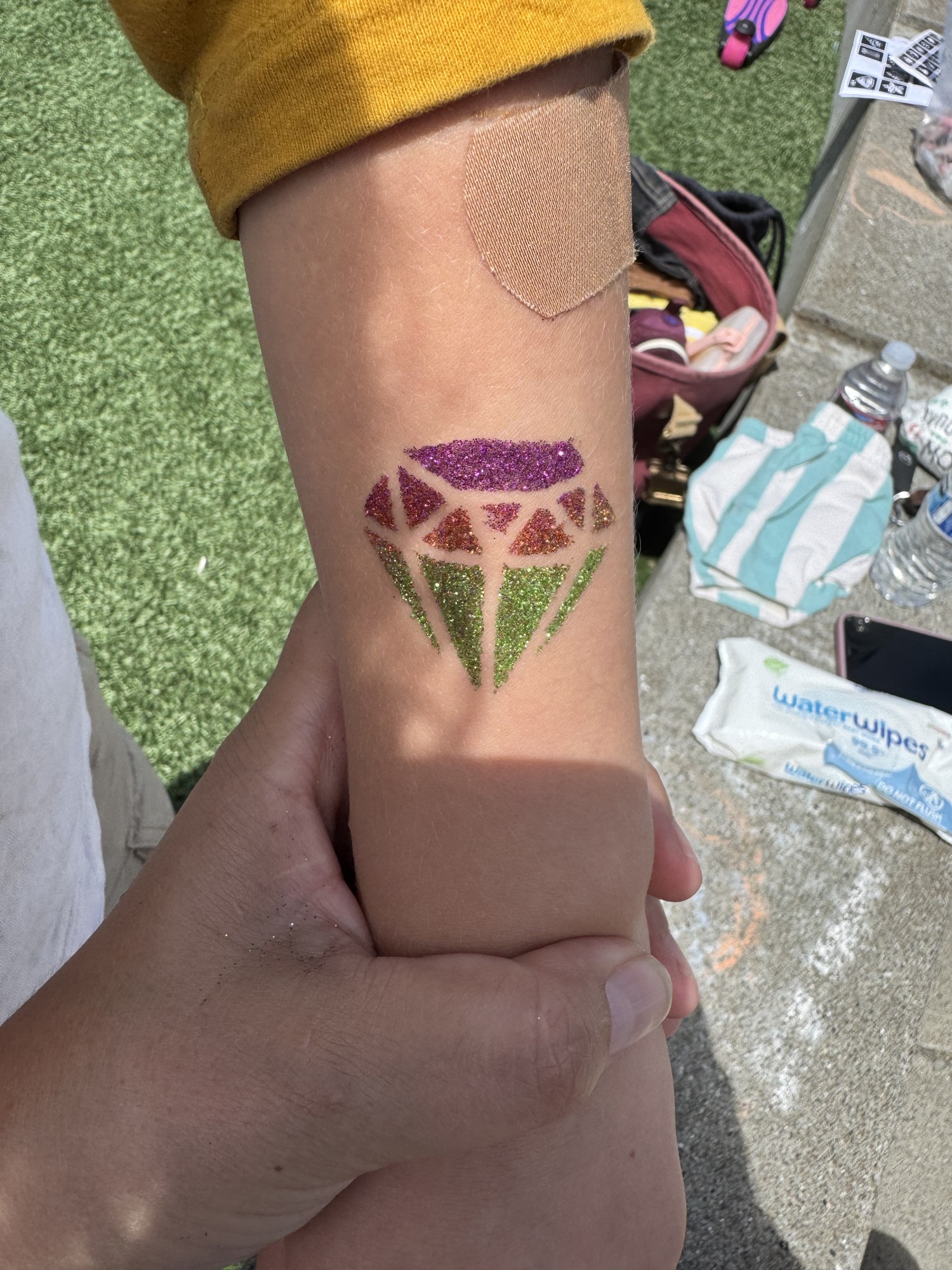 Diamond glitter tattoo